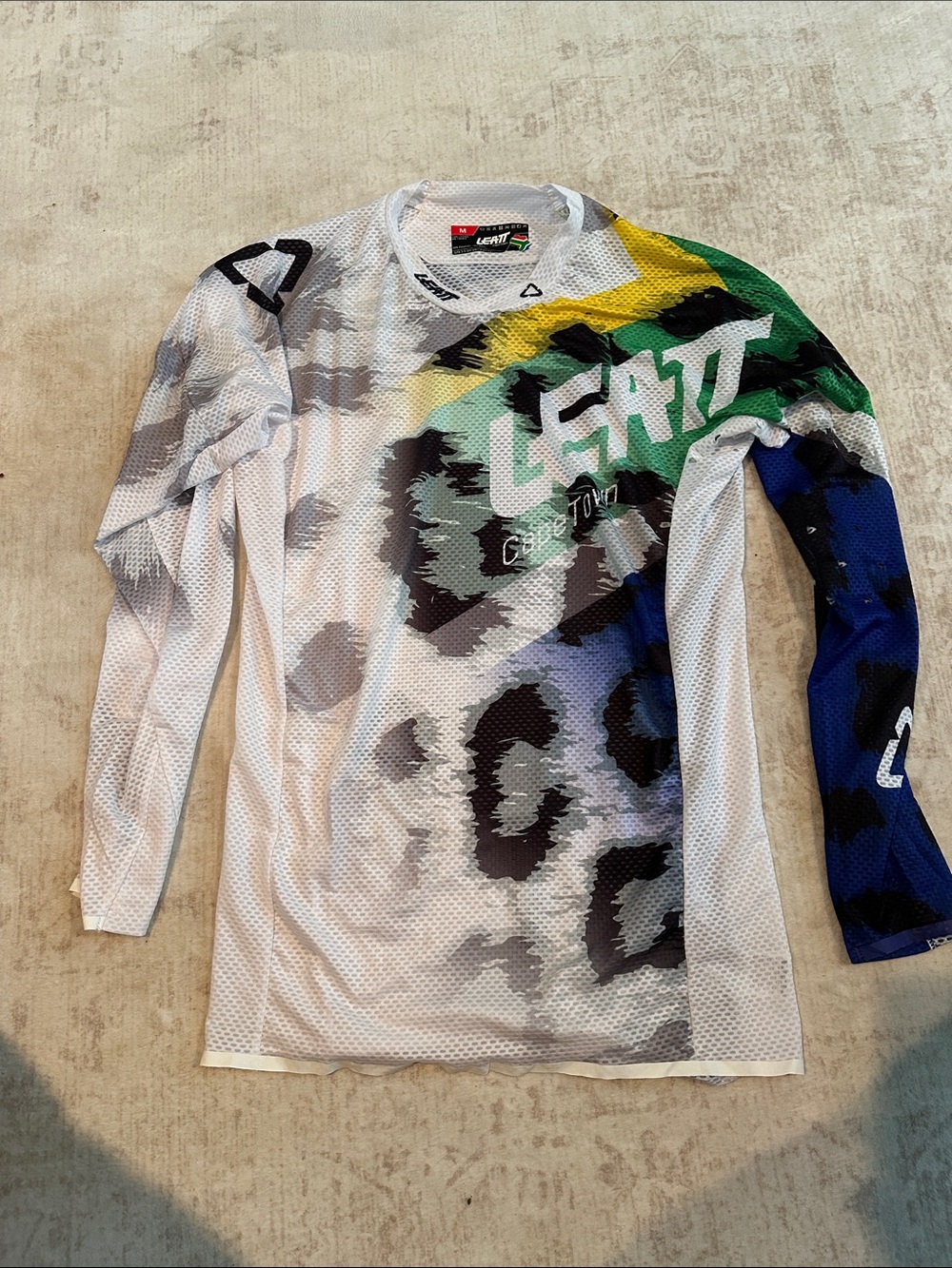 Leatt Men’s Long Sleeve MTB Jersey - White Multi Color (Like New, never worn)
